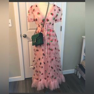 Strawberry tulle dress